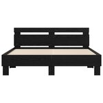 vidaXL Cadre de lit Chêne noir 160 x 200 cm Bois d'ingénierie