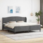 vidaXL Cadre de lit avec tête de lit Gris foncé 180 x 200 cm Velours