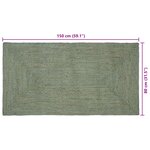 vidaXL Tapis de surface Rectangulaire Vert olive 80 x 150 cm Jute
