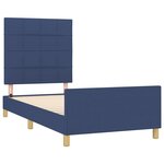 vidaXL Cadre de lit sans matelas bleu 80x200 cm tissu