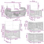 vidaXL Ensemble de canapé de jardin 10 Pièces Gris polyrotin