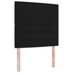 vidaXL Lit à sommier tapissier avec matelas noir 120x200 cm en tissu