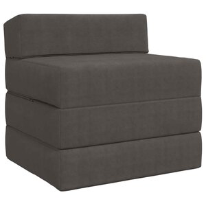 vidaXL Canapé-lit pliable Gris foncé 200 x 70 x 15 cm