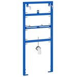 vidaXL Support mural de salle de bain Bleu 50 x 17.5 x 136 cm Acier