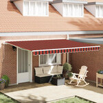 vidaXL Auvent Rétractable Orange et marron 450 x 300 cm tissu