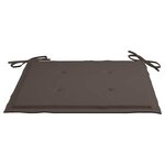 vidaXL Chaises de jardin et coussins taupe lot de 6 Bois teck massif