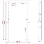 vidaXL Douche d'extérieur 226 cm Naturel