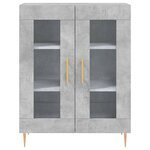 vidaXL Buffet haut Gris béton 69 5x34x180 cm Bois d'ingénierie