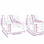 vidaXL Ensemble de canapé de jardin avec coussins en acier