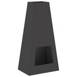 vidaXL Braise Noir 50 x 35 x 100 cm Acier laminé à froid