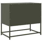 vidaXL Meuble TV vert olive 68 5x39x60 5 cm acier