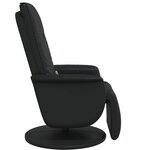 vidaXL Fauteuil inclinable de massage repose-pieds noir similicuir