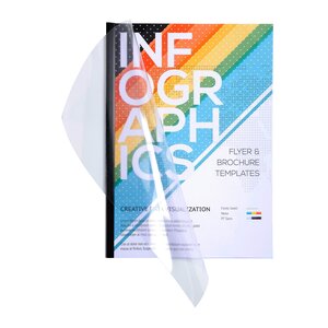 Couverture de reliure exacompta pvc 15/100 transparente incolore a4 - paquet de 100