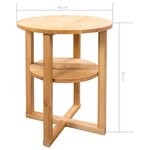 vidaXL Table d'appoint 40 x 50 cm Bois de chêne massif