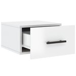 vidaXL Tables de chevet murales 2 Pièces blanc brillant 35x35x20 cm