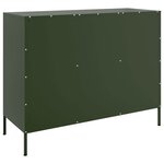 vidaXL Buffet vert olive 100 5x39x79 cm acier laminé à froid