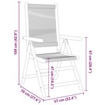 vidaXL Chaises inclinables de jardin lot de 4 beige bois massif acacia
