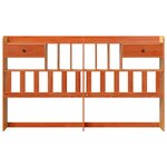 vidaXL Tête de lit avec rangement cire marron 180cm bois massif de pin