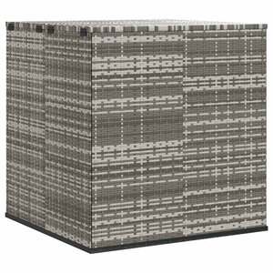 vidaXL Boîte à coussins de jardin Résine tressée 100x97 5x104 cm Gris