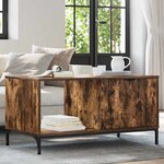 vidaXL Table basse Chêne fumé 90 x 49 x 46 cm Bois d'ingénierie