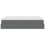 VidaXL Cadre de lit ottoman avec matelas gris foncé 140x190 cm tissu