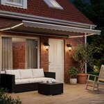vidaXL Cadre de store rétractable électrique Blanc 4 5 × 3 m Aluminium