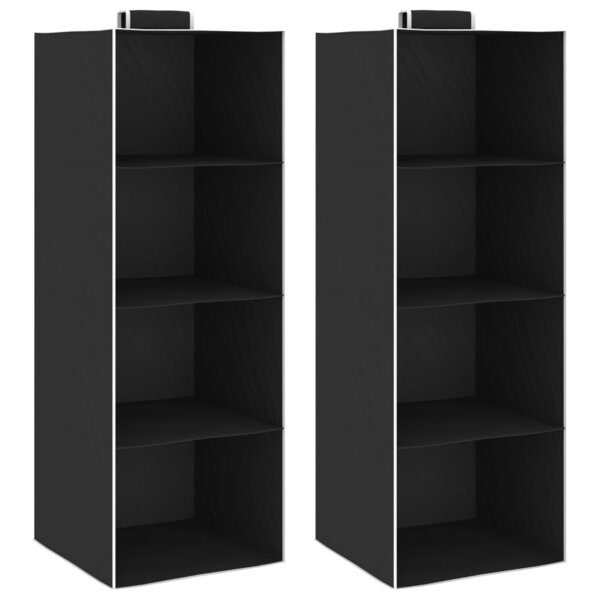 vidaXL Étagères suspendues de rangement 2 Pièces 4 niveaux Tissu