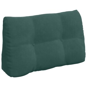 vidaXL Coussin de Dos Vert foncé 80 x 24 x 50 cm Velours
