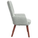 vidaXL Fauteuil relaxant Gris clair 63 x 67 x 94 cm Velours