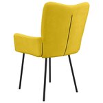 vidaXL Chaises à manger lot de 2 Jaune Velours