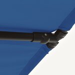 vidaXL Parasol de jardin avec mât en aluminium 180x110 cm Bleu azuré