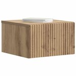 vidaXL Cabinet de chevet mural Chêne artisanal 33 x 34 5 x 20 cm