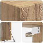 vidaXL Meuble TV mural 98 x 31 cm Chêne artisanal Bois d'ingénierie