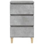 vidaXL Table de chevet gris béton 40x35x70 cm bois d'ingénierie