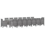 vidaXL Ensemble de salle à manger pour jardin 17 Pièces Gris clair