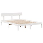 vidaXL Lit bibliothèque sans matelas blanc 140x190 cm bois pin massif