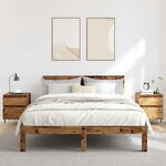 vidaXL Tables de chevet 2 Pièces vieux bois 40x35x50 cm bois d’ingénierie