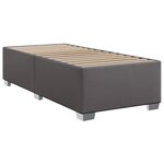 vidaXL Sommier à lattes de lit avec matelas Gris 100x200 cm Similicuir