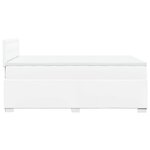 vidaXL Sommier à lattes de lit avec matelas Blanc 120x200cm Similicuir