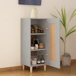 vidaXL Buffet Gris béton 34 5x34x90 cm Bois d'ingénierie