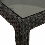 vidaXL Table de Jardin Noir 150 x 90 x 75 cm polyrotin