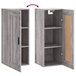 vidaXL Armoire murale sonoma gris 34 5x34x90 cm bois d'ingénierie