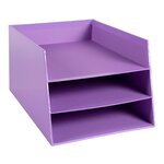 Corbeille À Courrier Combo 3 Niveaux Carton Aquarel - Mauve - X 4 - Exacompta