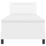 vidaXL Cadre de lit avec matelas Blanc 90 x 190 cm Faux cuir