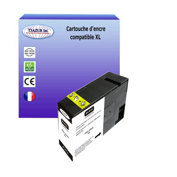 Cartouche compatible avec Canon PGI2500XL (9254B001) Noire - T3AZUR