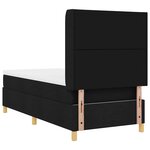 vidaXL Lit à ressorts avec matelas Noir 100 x 200 cm tissu