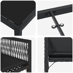vidaXL Ensemble de salle à manger pour jardin 5 Pièces Noir polyrotin