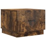 vidaXL Table basse Chêne fumé 49 x 50 x 37 cm Bois d'ingénierie