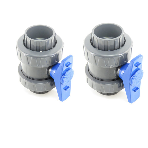 Lot de 2 vannes  ø 63 mm  vanne pvc pour piscine - gamme version 2020