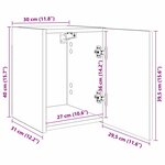 vidaXL Meuble TV mural Chêne fumé 30 x 31 x 40 cm Bois d'ingénierie